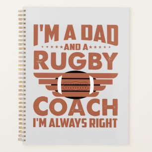 Funny Rugby Dad and Rugby Coach Planner