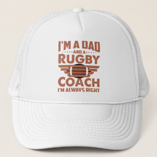 Funny Rugby Dad and Rugby Coach Trucker Hat