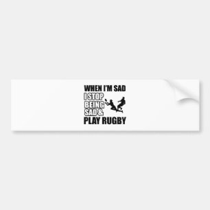 Funny rugby designs bumper sticker