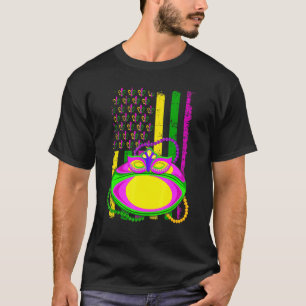Funny Rugby Jester Hat Mardi Gras Festival Party T-Shirt