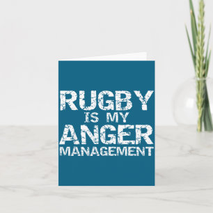 Funny Rugby Quote Vintage Gift Rugby Is My Anger M Card