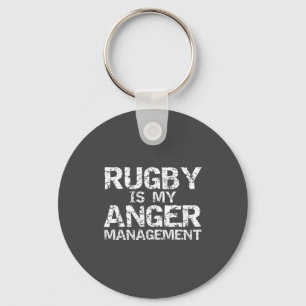 Funny Rugby Quote Vintage Gift Rugby Is My Anger M Key Ring