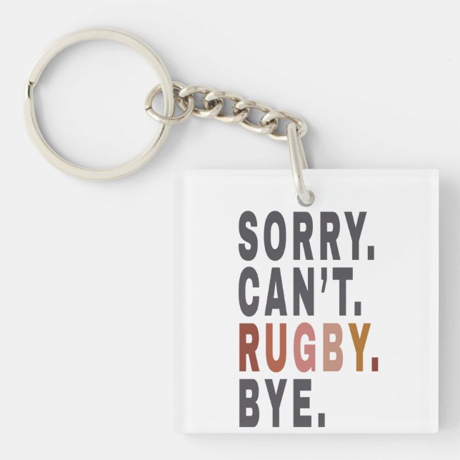 Funny Rugby Weekender ,for Rugby Mum,Gift Idea for Key Ring (Front)