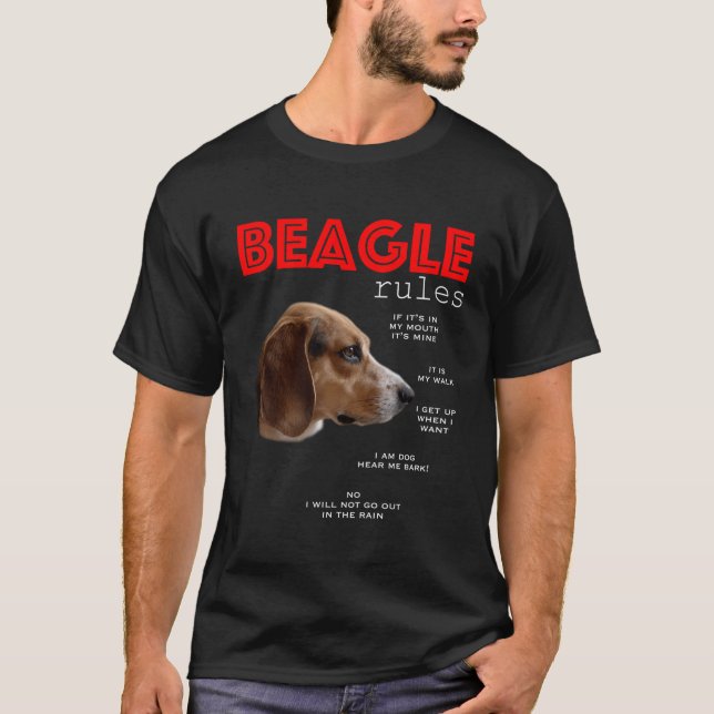 Funny Rules For The Owner Of A Beagle T-Shirt (Front)