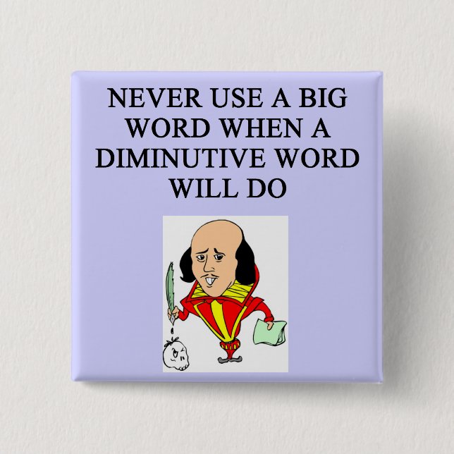 funny rules for writers 15 cm square badge (Front)