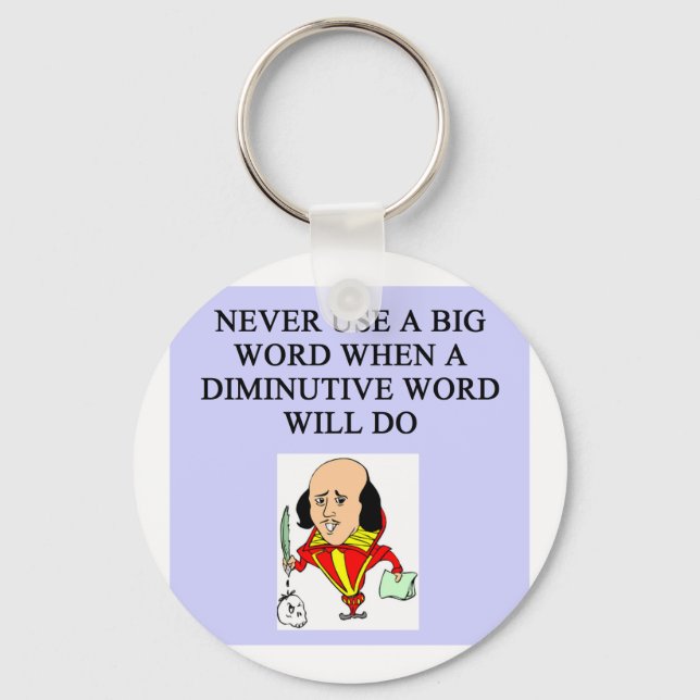 funny rules for writers key ring (Front)