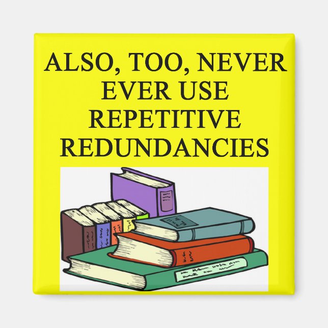 funny rules for writers magnet (Front)