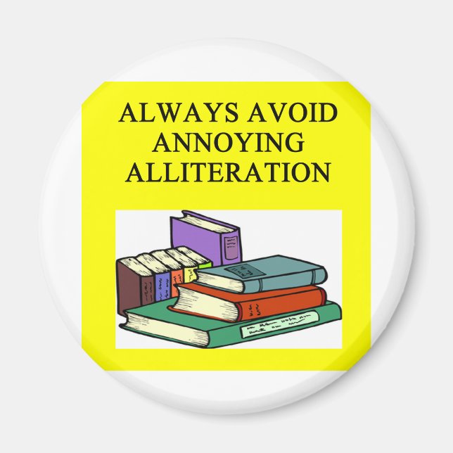 funny rules for writers magnet (Front)