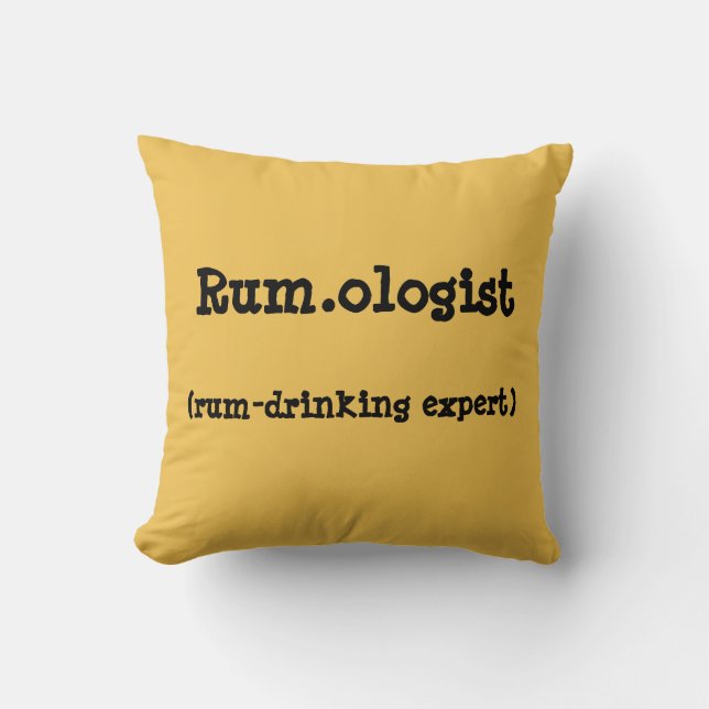 Funny Rum.ologist Quote Throw Pillow (Front)