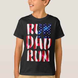 Funny run dad run marathon lover usa runner humour T-Shirt