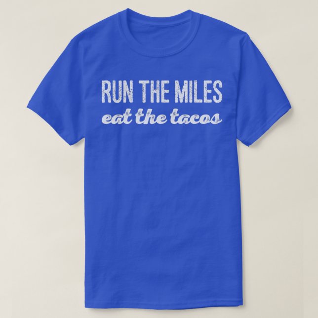 Funny Runner Marathon Taco Foodie Gift T-Shirt (Design Front)