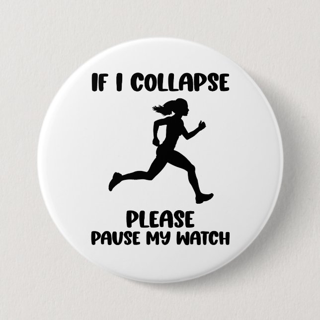 Funny Runner’s Life Quote 7.5 Cm Round Badge (Front)