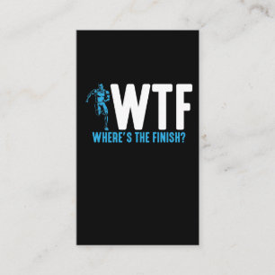 Funny Running and Marathon Quote triathlon sports Business Card