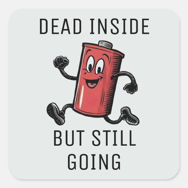 Funny Running Battery Sticker Set (Front)