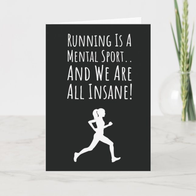 Funny Running Cards Marathon Cross Country Runner  (Front)