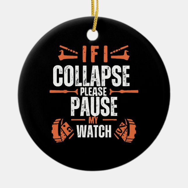 Funny-running Ceramic Tree Decoration (Front)