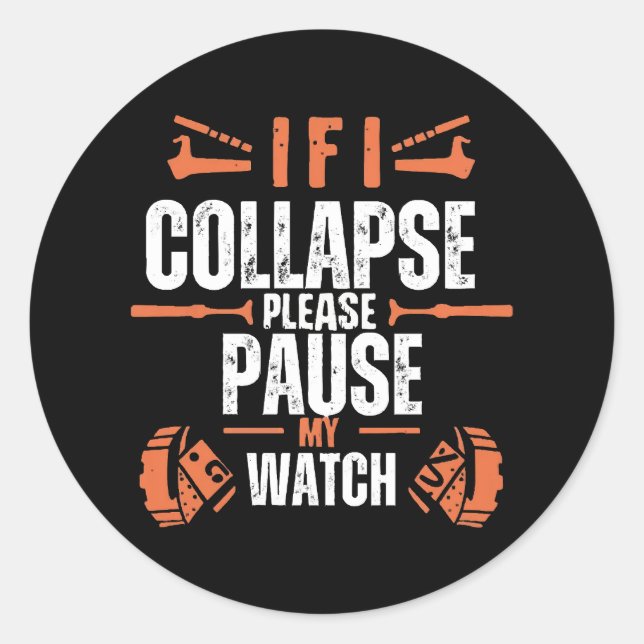 Funny-running Classic Round Sticker (Front)