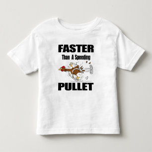 Funny running cool chicken cartoon illustration toddler T-Shirt