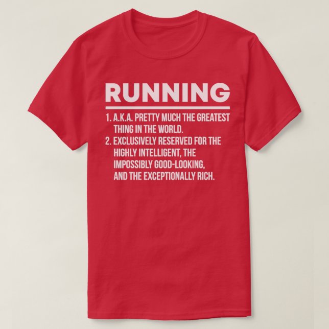 Funny Running Definition Marathon Runner Gifts  T-Shirt (Design Front)