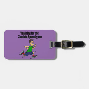 Funny Running Dude Cartoon Luggage Tag