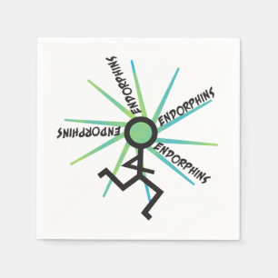 Funny Running Endorphins - Runner Humour Napkin