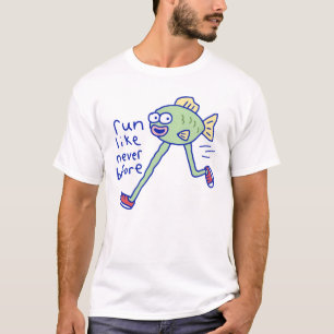 Funny Running Fish With Legs T-Shirt