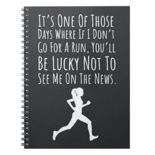 Funny Running Gift For Runners Female For Her Notebook