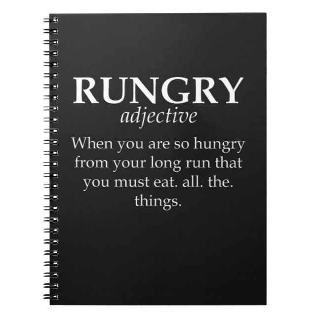 Funny Running Gifts Runner Saying Marathon Quote Notebook (Front)