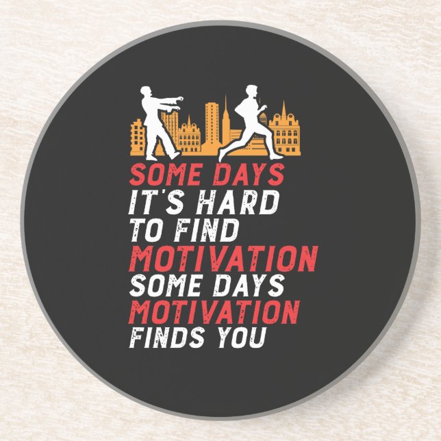 Funny Running Motivation To Run Chased By Zombies Coaster (Front)