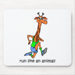 Funny running mouse mat