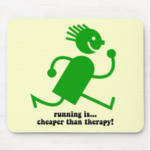 Funny running mouse mat