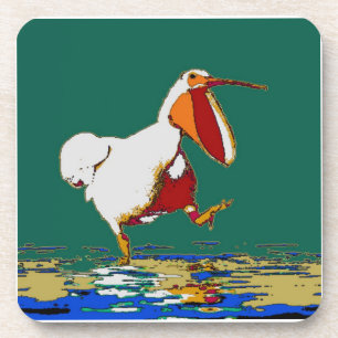 Funny Running Pelican Coaster