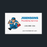 Funny Running Plumber Contractor Plumbing Service Business Card<br><div class="desc">Funny Running Plumber Guy Contractor Plumbing Service Design Business cards.</div>