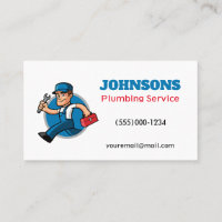 Funny Running Plumber Contractor Plumbing Service
