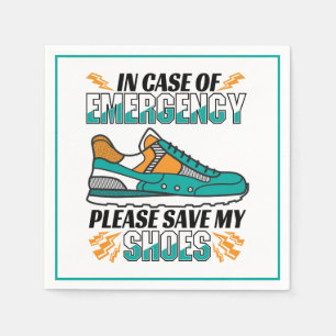 Funny Running Quote - Save My Shoes Napkin