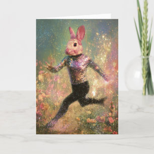 Funny Running Rabbit All Occasions  Card
