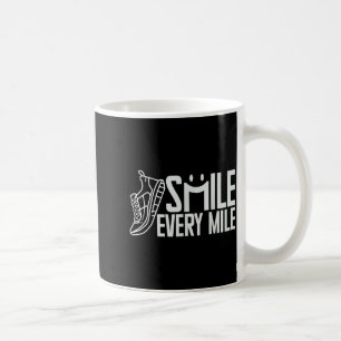 Funny Running Runner Smile Every Mile Cool Graphic Coffee Mug