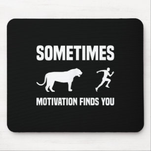 Funny Running Shirt Sport Runner Tiger Motivation  Mouse Mat