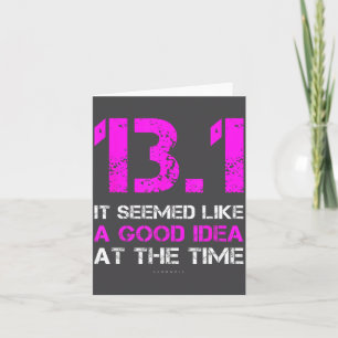 Funny Running Shirts. 13.1 Funny Half Marathon Card