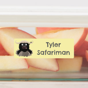 Funny running water buffalo cartoon personalised