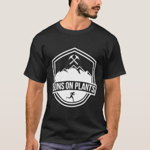 Funny Runs On Plants Vegan Vegetarian Runner Shirt