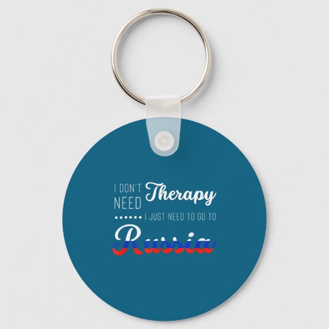 Funny Russia Summer Vacation Travel Souvenir Quote Key Ring (Front)