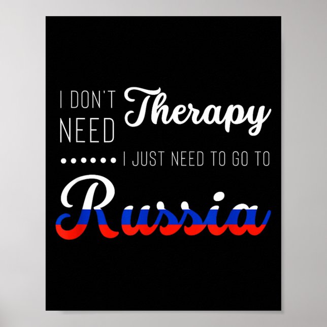 Funny Russia Summer Vacation Travel Souvenir Quote Poster (Front)