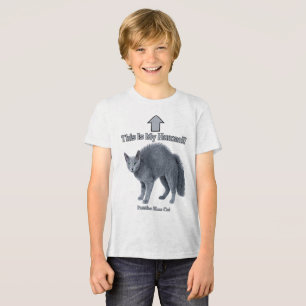 Funny Russian Blue Cat – This Is My Human Tri-Blend Shirt