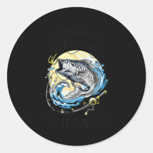 Funny Russian saying fishing fish Russia  Classic Round Sticker