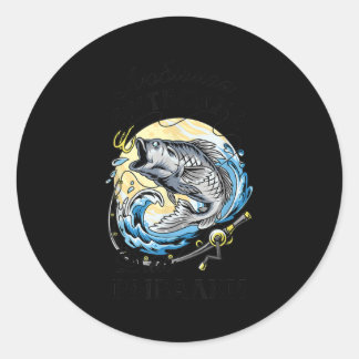 Funny Russian saying fishing fish Russia  Classic Round Sticker