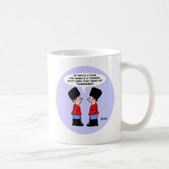 Funny Russian Tsars Kids Cartoon For History Major Coffee Mug (Right)