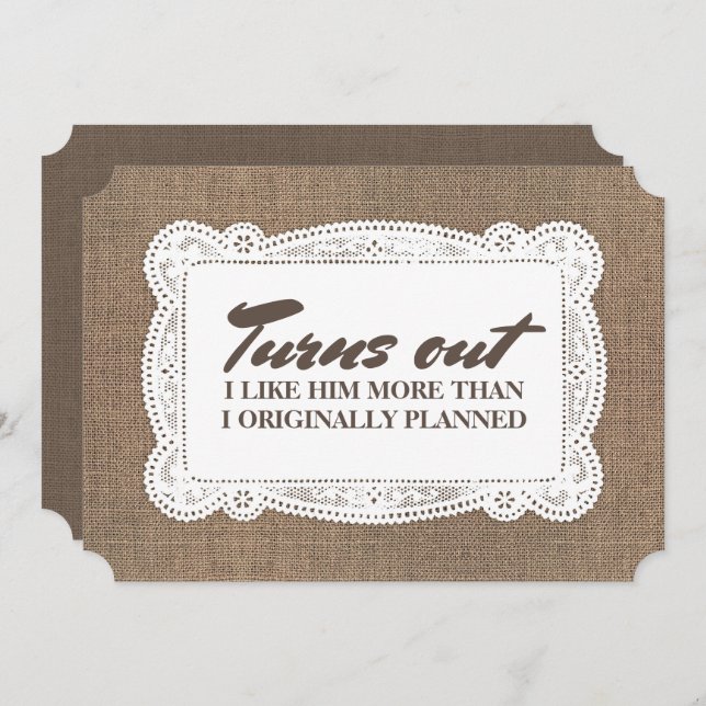 Funny Rustic Bridesmaid / Maid of Honour Proposal Invitation (Front/Back)