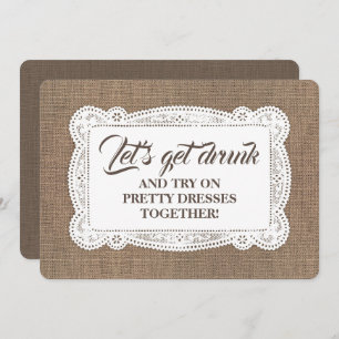 Funny Rustic Bridesmaid / Maid of Honour Proposal Invitation