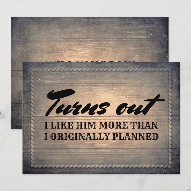 Funny Rustic Bridesmaid / Maid of Honour Proposal Invitation (Front/Back)